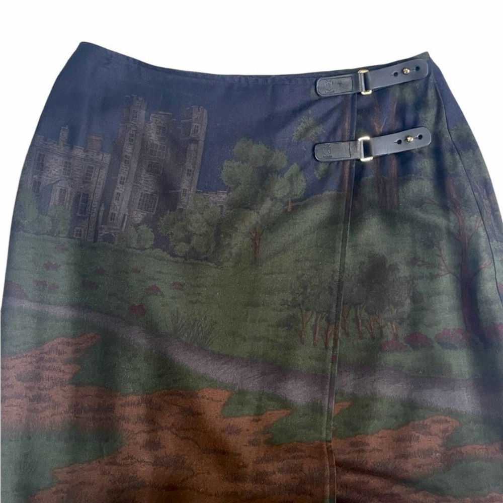 Vintage Ralph Lauren Equestrian Oxfordshire Paisley Print Wool Maxi Midi Skirt - Picture 8 of 14